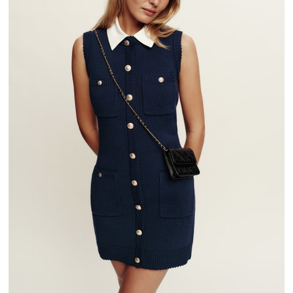 Reformation Dresses & Skirts - Reformation 'Catalina' Navy Cotton Mini Dress Size S